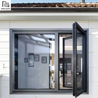 Diseño profesional Personalizable Ventana de doble acristalamiento Rotura térmica Ventanas abatibles de aluminio