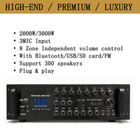 Amplificateur audio 3000W, système sonore, équipement sonore/amplificateurs/haut-parleurs, amplificateur de puissance à tension constante 100V super puissant