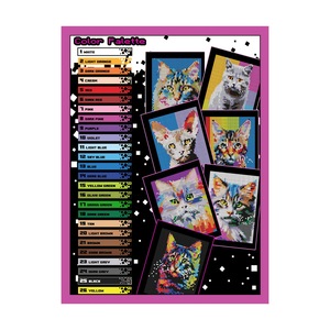 Mosaïques mystérieuses : chats à colorier par numéros – 50 motifs, grille de 4 mm sur papier blanc – Livre de coloriage pour adultes, journal de pixel art - Product Image 3