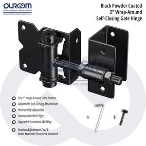 Edelstahl Schwarz Pulver beschichtete selbst schließende Tor scharniere Wickels ch arnier Für 2 "Rahmen - Product Image 3
