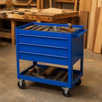 Chariot d'atelier en acier à épaisseur personnalisable, chariot mobile de réparation avec tiroirs