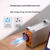 MAIWO Box Esterno per Disco Rigido in Lega di Alluminio da 3,5 Pollici SATA, Cabinet Array a Doppio Disco con 4 Modalità RAID, Controllo Temperatura e Ventola di Raffreddamento