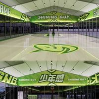 Tente de type arqué pour événements sportifs et activités extérieures, structure à portée libre, 20x30m, 20x50m, pour 500 à 1000 personnes