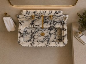 Vasque de salle de bain contemporaine en marbre design, lavabo de luxe pour la maison moderne et l'hôtel - Product Image 5