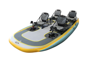 Kayak Gonfiabile Vicking in PVC <span class=keywords><strong>Leggero</strong></span> ed Ecologico, Barca per Attività Acquatiche con Motore e Timone, per Lago e <span class=keywords><strong>Mare</strong></span>, <span class=keywords><strong>Pieghevole</strong></span> per 4 Persone - Product Image 6