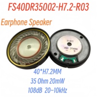 Controlador de diafragma de titanio compuesto de 40MM 20Hz-10kHz Hi-Fi sonido fuerte 112 ± 3dB 24 Ohm 30mW altavoces de auriculares para auriculares de gama alta