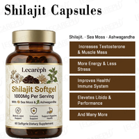 Capsules de Shilajit et Ashwagandha Naturelles de l'Himalaya en Gros, Gélules de Mousse de Mer et Shilajit pour la Santé Sexuelle Masculine