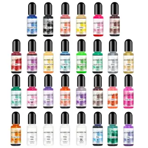 Fournisseur Direct d'Usine Guangdong – Nouvelle <span class=keywords><strong>Peinture</strong></span> DIY à Base de Colorants Acides Dégradés, 30 Couleurs, 10ml - Product Image 1