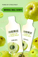 Jus Détox Concentré Quefeng aux Enzymes de Purée de Fruits Citronnés et Fibres Prébiotiques 40mL pour le Régime
