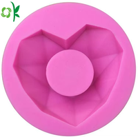 OKSILICONE Béton Planteur Silicone Moule Pot De Fleur Moule DIY À La Main Fleur Mini Ciment Plantation Coeur Forme Moule Réutilisable