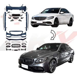 Nouveau <span class=keywords><strong>prix</strong></span> d'usine pour Mercedes Benz classe C W205 Bodykit <span class=keywords><strong>AMG</strong></span> <span class=keywords><strong>C63</strong></span> Widen Fender PP Pare-chocs Grille Capot Boulonné Modification de voiture - Product Image 1