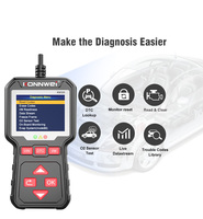 Analyseur de codes de panne de diagnostic de véhicule OBDII KONNWEI KW320, scanner de diagnostic automobile professionnel