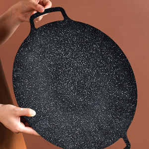 Tùy Chỉnh Vòng Xách Tay Hàn Quốc Không Dính Sắt Nướng BBQ Nướng <span class=keywords><strong>Pan</strong></span> Không Dính Chảo Cho Cắm Trại Ngoài Trời - Product Image 4