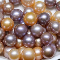 Perles d'eau douce naturelles Edison violettes métalliques de 10-13 mm, haute brillance, légère imperfection, couleur non teinte, vente en gros