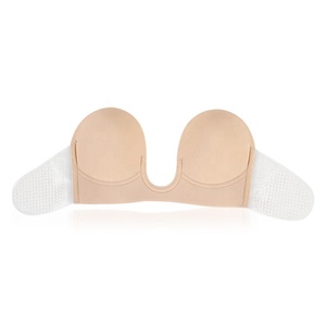 Cubiertas de pezones impermeables reutilizables Ropa interior de talla grande Sujetadores adhesivos de silicona invisibles sin espalda - Product Image 5