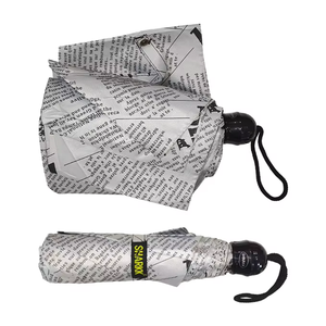 Paraguas Plegable Sharkk 19 Avenger 2 para Hombre y Mujer, Diseño de Periódico, Compacto, de Viaje, Resistente a la Lluvia, con Estructura de Hierro Resistente - Product Image 3