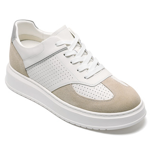 <span class=keywords><strong>Prix</strong></span> d'usine OEM ODM Chaussures décontractées respirantes en cuir de vache de haute qualité pour hommes, pour usage quotidien et sport, avec talon compensé - Product Image 2