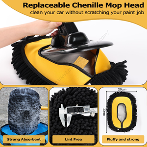 Mopa Retráctil para Lavado de Autos, Cepillo de Aluminio Suave, Herramienta de Limpieza No Dañina para la Pintura, Venta al Por Mayor - Product Image 3