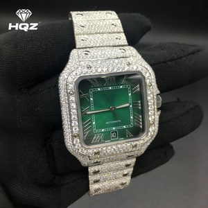 Montre de sport de luxe Sovereign avec moissanite VVS, pierres de qualité supérieure couleur D, design de luxe, artisanat haut de gamme sophistiqué, boîtier rectangulaire - Product Image 4