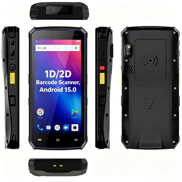 Android 15 Rugged PDA Barcode Scanner 1D/2D UHF RFID NFC 4GB RAM 5.5-Inch IP55 4G Handheld Terminal MC560 MT6765 Octa-core Dock