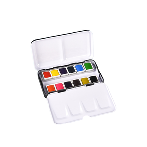 ชุดสีน้ำ DIY 12/24/36/48 สี สำหรับวาดภาพระบายสี ชุดสีกัวช กล่องสีแบบกำหนดเอง กระดาษ/อุปกรณ์วาดภาพ - Product Image 1