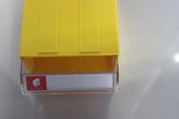 Boîte de rangement à petit tiroir en plastique jaune transparent à empiler pour blocs de pièces Vente en gros PP organisation
