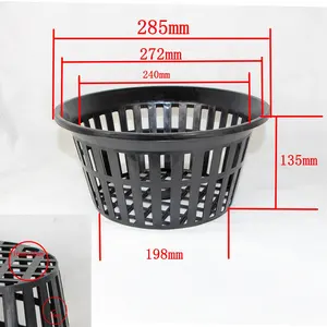 11 Inch Slotted Pond Basket Aquarium Plant Pots for Lily Hydroponic Nursery Grow Planting Supplies