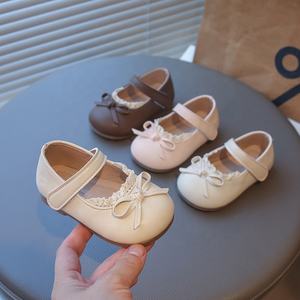 Chaussures pour filles, chaussures de princesse <span class=keywords><strong>à</strong></span> nœud papillon, printemps automne, antidérapantes, semelle souple, chaussures de marche - Product Image 1