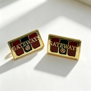 Insignia de Esmalte Renjer Puteri, Diseño de Flor Roja y Estrella, Pin Metálico Personalizado, Estilo Clásico, Insignias con Pin de Seguridad Sin Níquel - Product Image 2