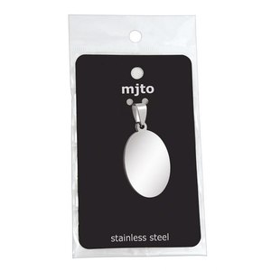 Colgante y Amuleto Ovalado Pequeño de Acero 19x28mm, Joyería Fina Exquisita - Product Image 2