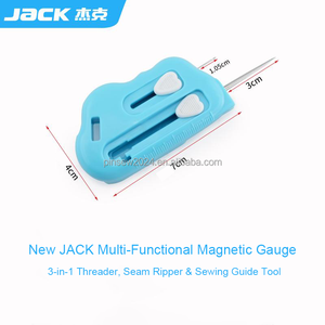 Accesorio Más Reciente para Máquina de Coser Industrial 3 en 1 JACK - Guía de Costura Magnética Multifuncional con Enhebrador, Descosedor y Punzón - Product Image 2