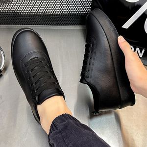 Chaussures de sport décontractées légères noires pour hommes, talon plat, printemps, été, automne, hiver, à enfiler, bout rond - Product Image 2