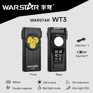 Wt3 hội thảo ngoài trời ABS nhỏ không thấm nước từ có thể sạc lại Loại-C Clip túi móc chìa khóa EDC đèn pin mini COB <span class=keywords><strong>Torch</strong></span> - Product Image 5