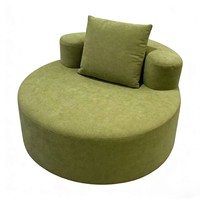 Fauteuil inclinable individuel moderne et populaire en tissu vert, avec mousse souple à haute résilience, idéal pour balcon et maison décontractée