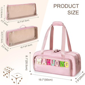 Borsa di Lusso Moderna Trasparente in PVC per Mahjong, Portatile, per Intrattenimento all'Aperto, Giochi di <span class=keywords><strong>Carte</strong></span> e Scacchi - Product Image 5
