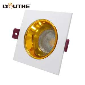 Fundição de alumínio, 75mm cortado, luminária led downlight gu10, anti reflexo, ajustável, mr16, halogênio, luz embutida