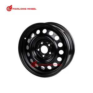 FORLONG 16 Inch Black Steel Trailer Wheel 6JX16 ET30 5-112-66.5 PCD 112mm for Trailers