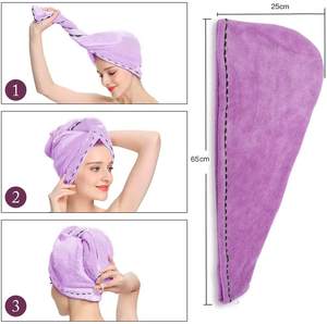 Microfibre Cheveux Serviette Wrap Ensemble-<span class=keywords><strong>Anti</strong></span>-Frisottis Serviette En Microfibre pour Cheveux Longs Bouclés Serviettes de Séchage Rapide De Cheveux Magique Sec pour les femmes - Product Image 6