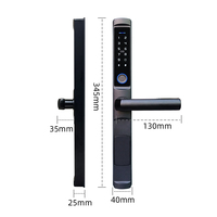 Cerradura Inteligente Electrónica para Puerta con WiFi, Aplicación Tuya TTLock, Huella Digital, Contraseña Digital, Tarjeta RFID, Impermeable, para Exteriores