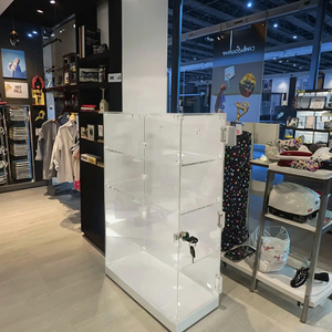 Tùy chỉnh rõ ràng Acrylic hiển thị tủ trong suốt Acrylic Showcase với khóa 3 tầng có thể khóa hiển thị trường hợp - Product Image 2