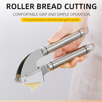 Hot Selling 304 Roestvrijstalen Handmatige Crusher Trending Keuken Accessoires Tool Knoflook Dunschiller Borstel Gemberpers Voor Groenten