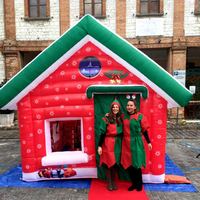 Grotte gonflable de Noël de 4m/maison gonflable de Noël/tente gonflable de Noël de vacances pour la décoration de vacances