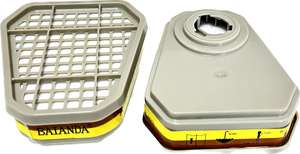 Demi-<span class=keywords><strong>masque</strong></span> <span class=keywords><strong>respiratoire</strong></span> A1E1 Filtre à <span class=keywords><strong>masque</strong></span> à gaz <span class=keywords><strong>Cartouche</strong></span> de gaz acide à vapeur organique Cartouches et filtres respiratoires réutilisables - Product Image 4