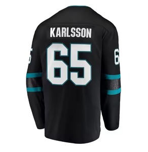 Wholesale Custom OEM Service Front/<b>Back</b> Logo Quick Dry <b>Heat</b>-Transfer Printed Striped 100% Polyester Unisex Adult Ice Sports - Product Image 2