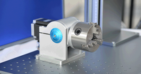 Machine de marquage laser UV rotative pour fibres optiques avec mandrin rotatif pour anneaux et rouleaux
