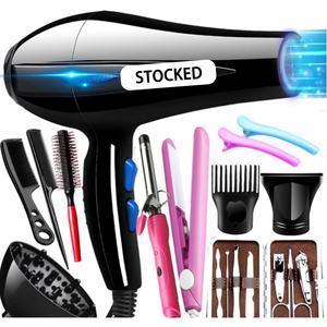 Profesyonel Saç Kurutma Makinesi Negatif İyonlu El Tipi Saç Kurutma Makinesi Fön Seti Tarak Seti ile Saç Düzleştirici Maşa - Product Image 6