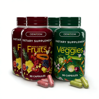 Prix de gros OEM/ODM, capsules de suppléments alimentaires naturels pour adultes, nutrition scientifique réelle, fruits et légumes entiers, fibres alimentaires, 90 capsules