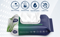 Lingettes humides pour patients adultes, 80 pièces, non tissées, extra douces, 15*20CM, tailles personnalisables, usage domestique