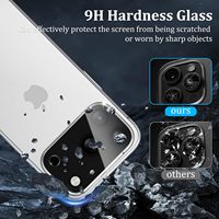 Film en verre trempé pour lentille de téléphone Nuglas 9H protecteur d'objectif de caméra de téléphone portable transparent pour iPhone 17 Air 17 Pro Max