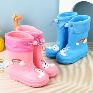 <span class=keywords><strong>Botas</strong></span> <span class=keywords><strong>de</strong></span> lluvia impermeables bonitas <span class=keywords><strong>de</strong></span> princesa para bebés, niños y niñas, zapatos <span class=keywords><strong>de</strong></span> <span class=keywords><strong>agua</strong></span> con forro polar sin cordones, estilo exterior antideslizante - Product Image 2